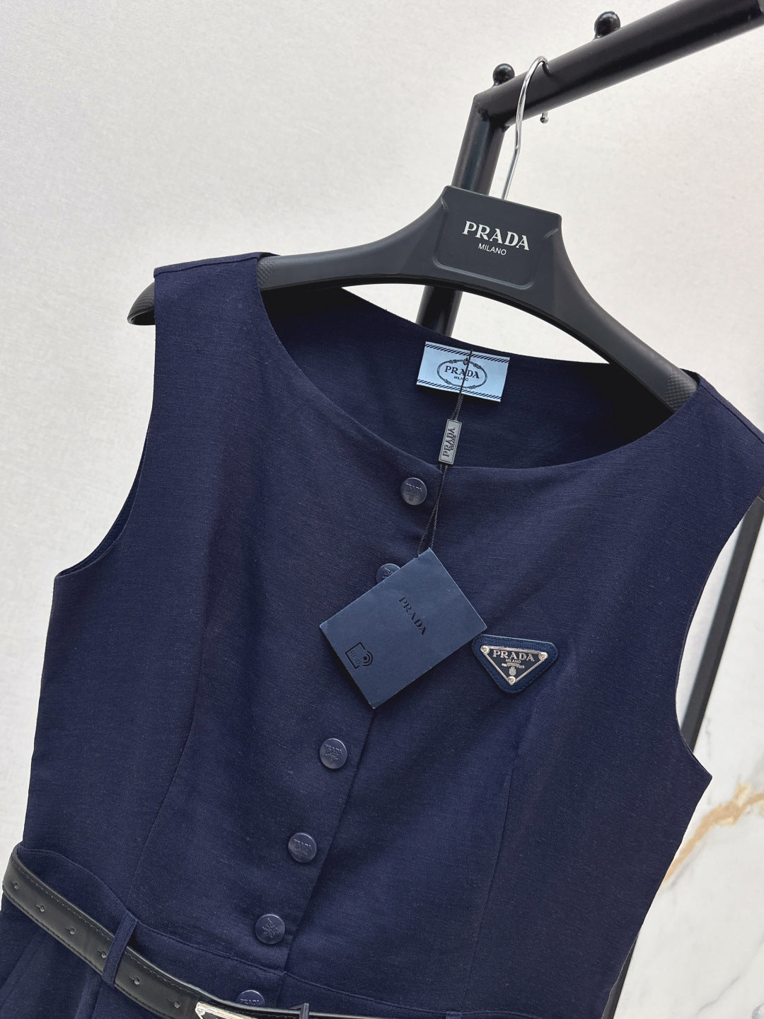 Pra* 25ss cotton belted dress