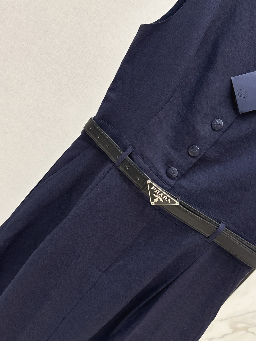 Pra* 25ss cotton belted dress