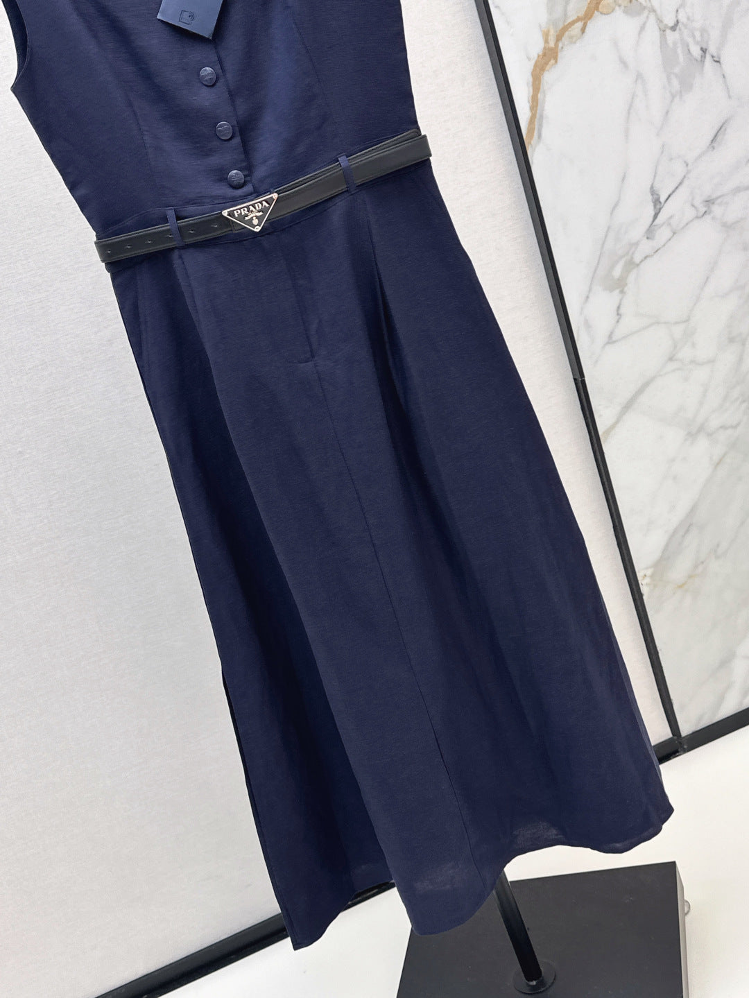 Pra* 25ss cotton belted dress