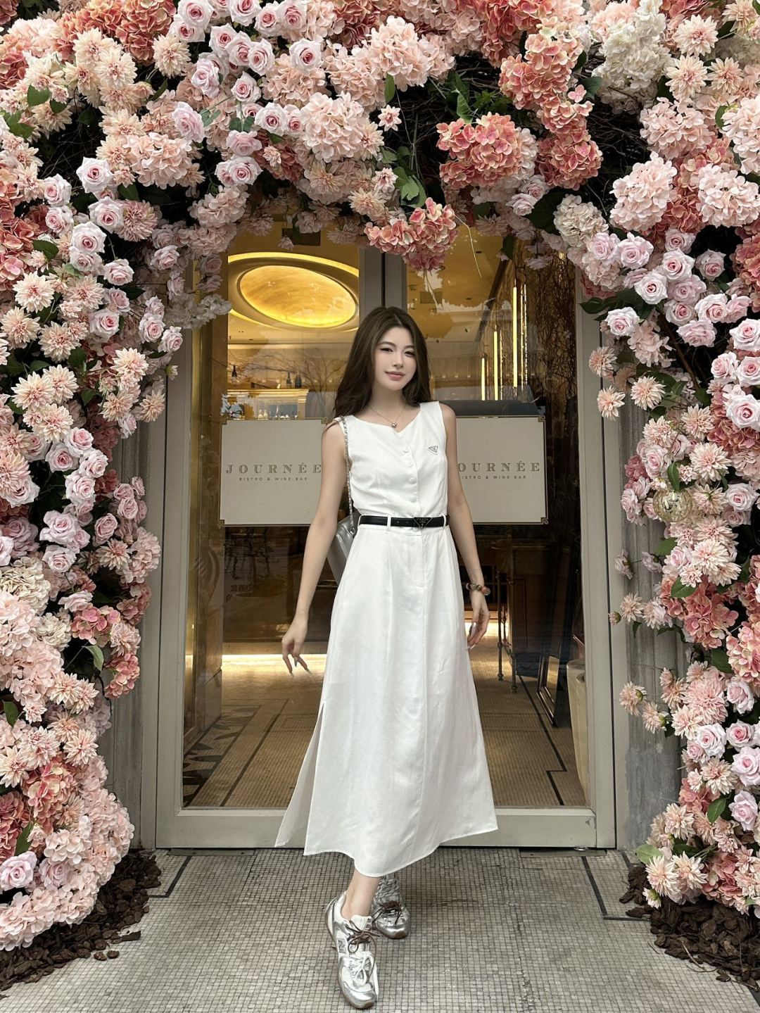 Pra* 25ss cotton belted dress