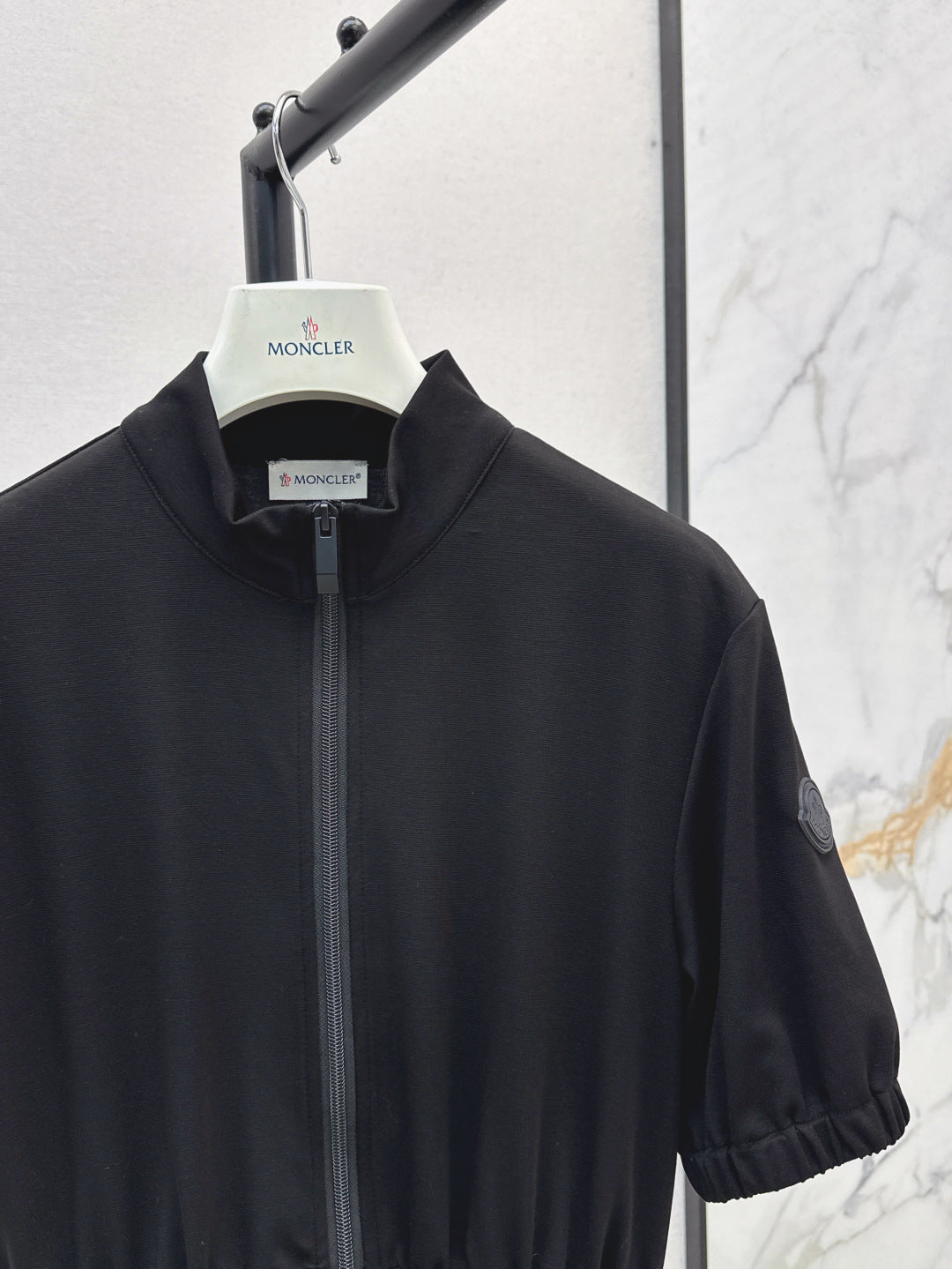 Monc* 25ss turtleneck cotton midi dress