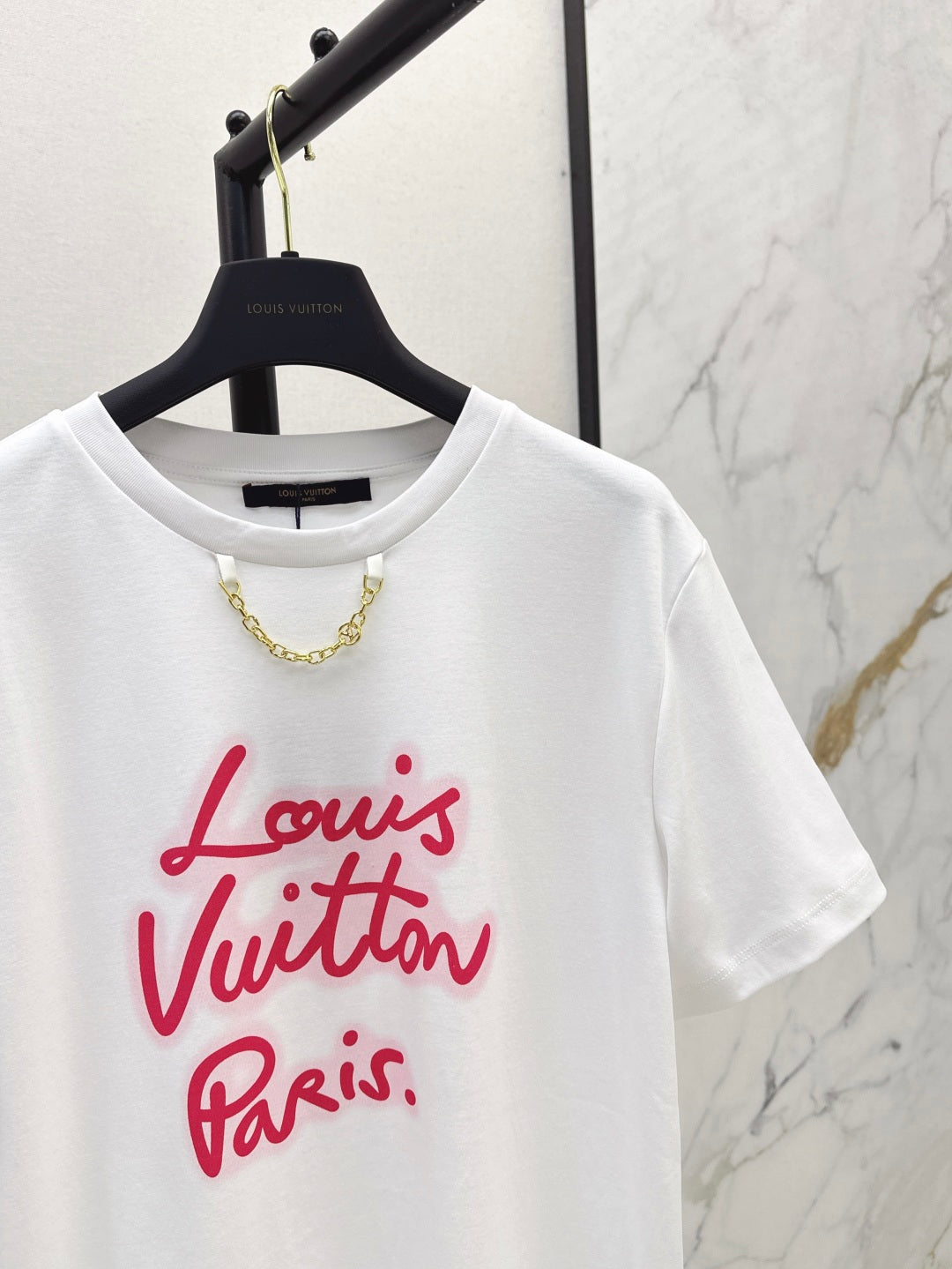 Loui* 25ss cursive signature cotton t-shirt