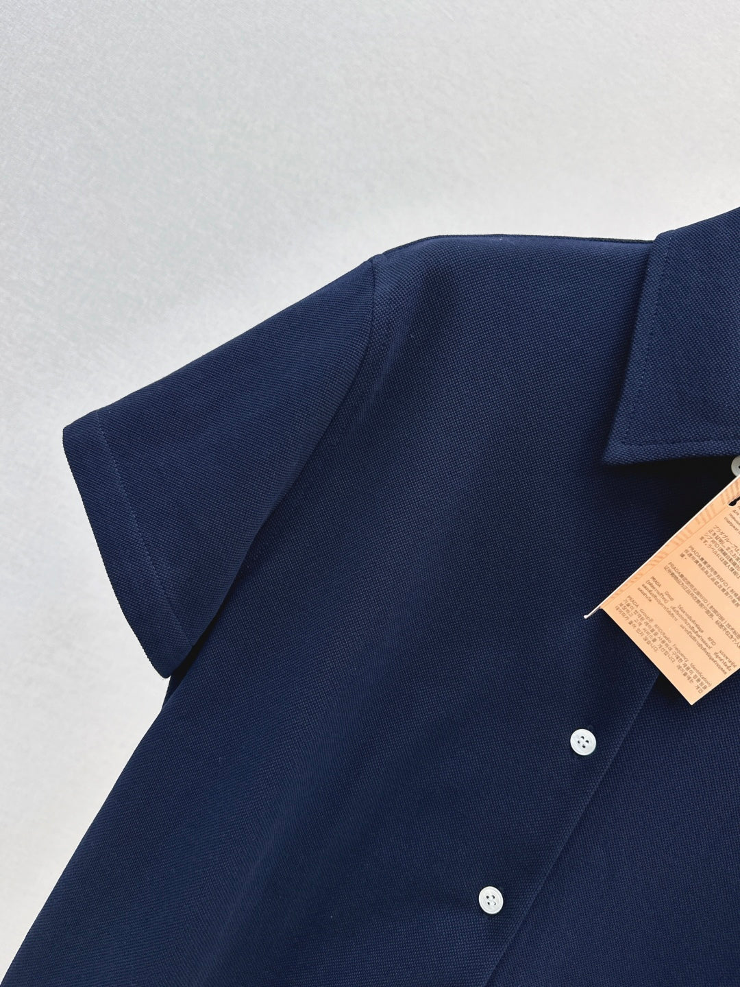 M*u 25ss pique cotton short=sleeve shirt