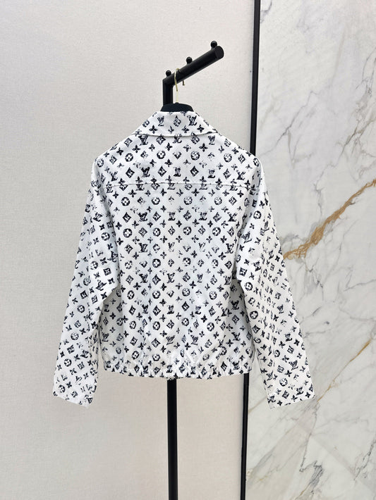Loui* 25ss monogram zip-up jacket