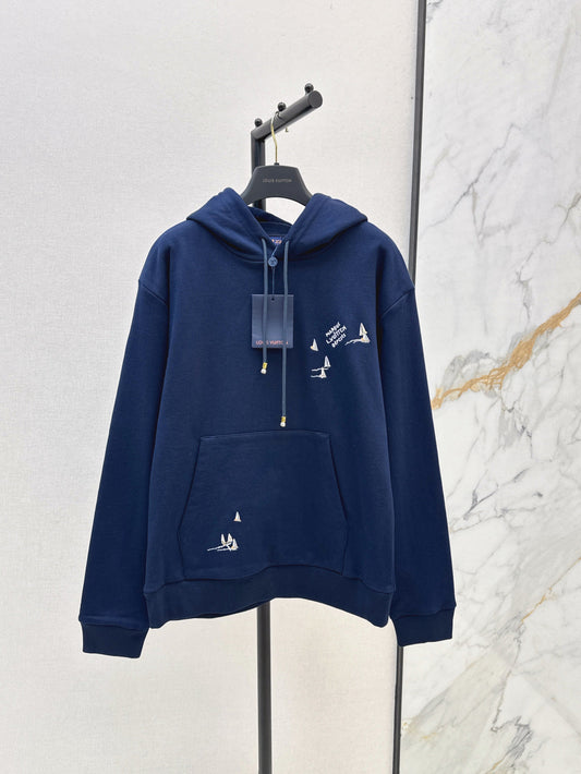 Loui* 25ss embroidered signature hoodie