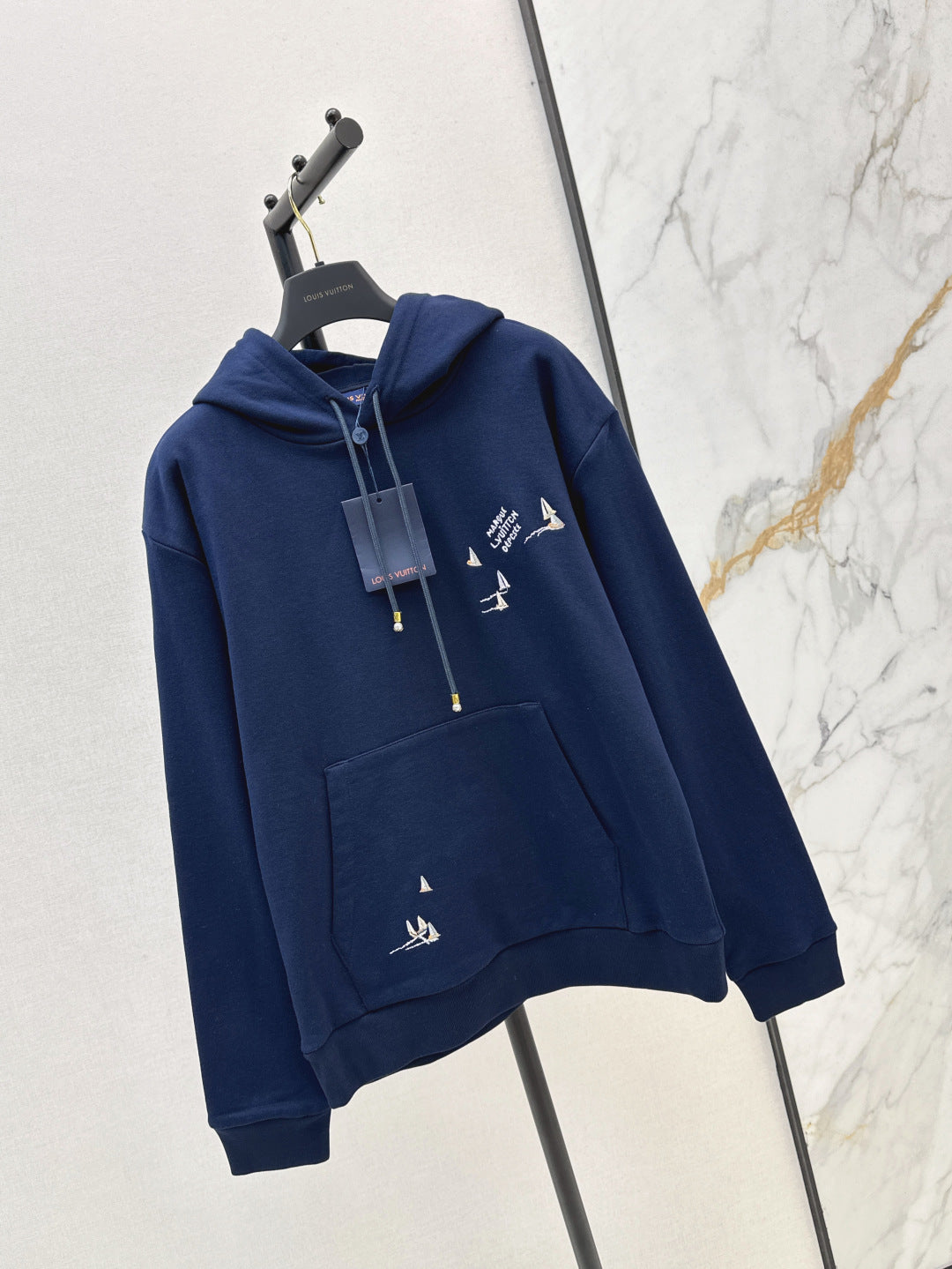 Loui* 25ss embroidered signature hoodie