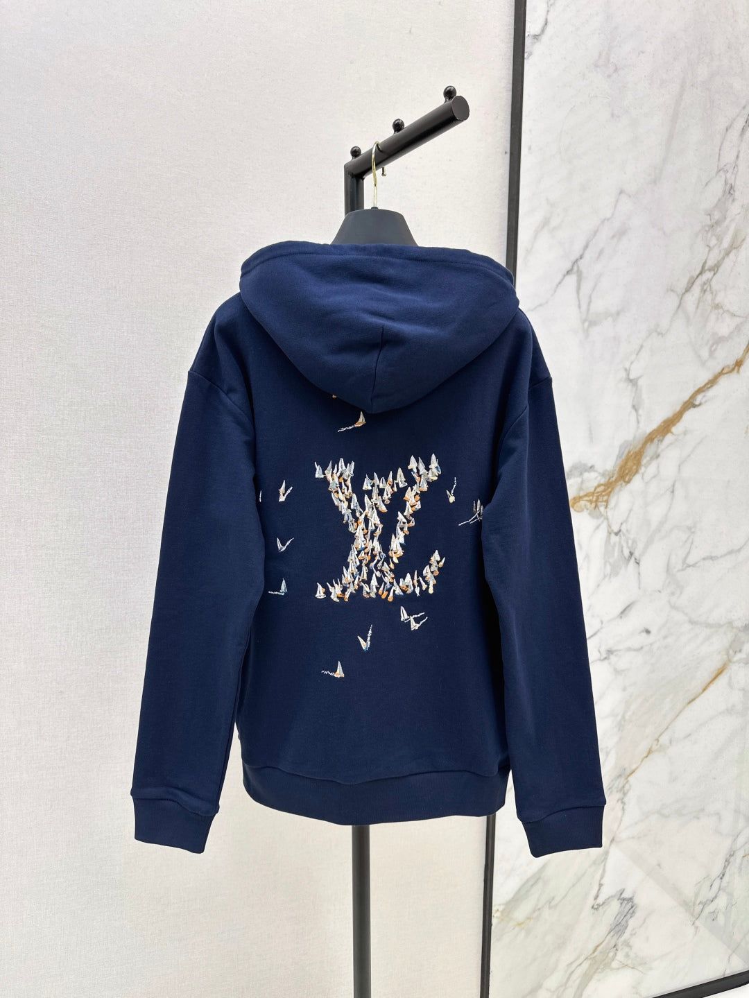 Loui* 25ss embroidered signature hoodie