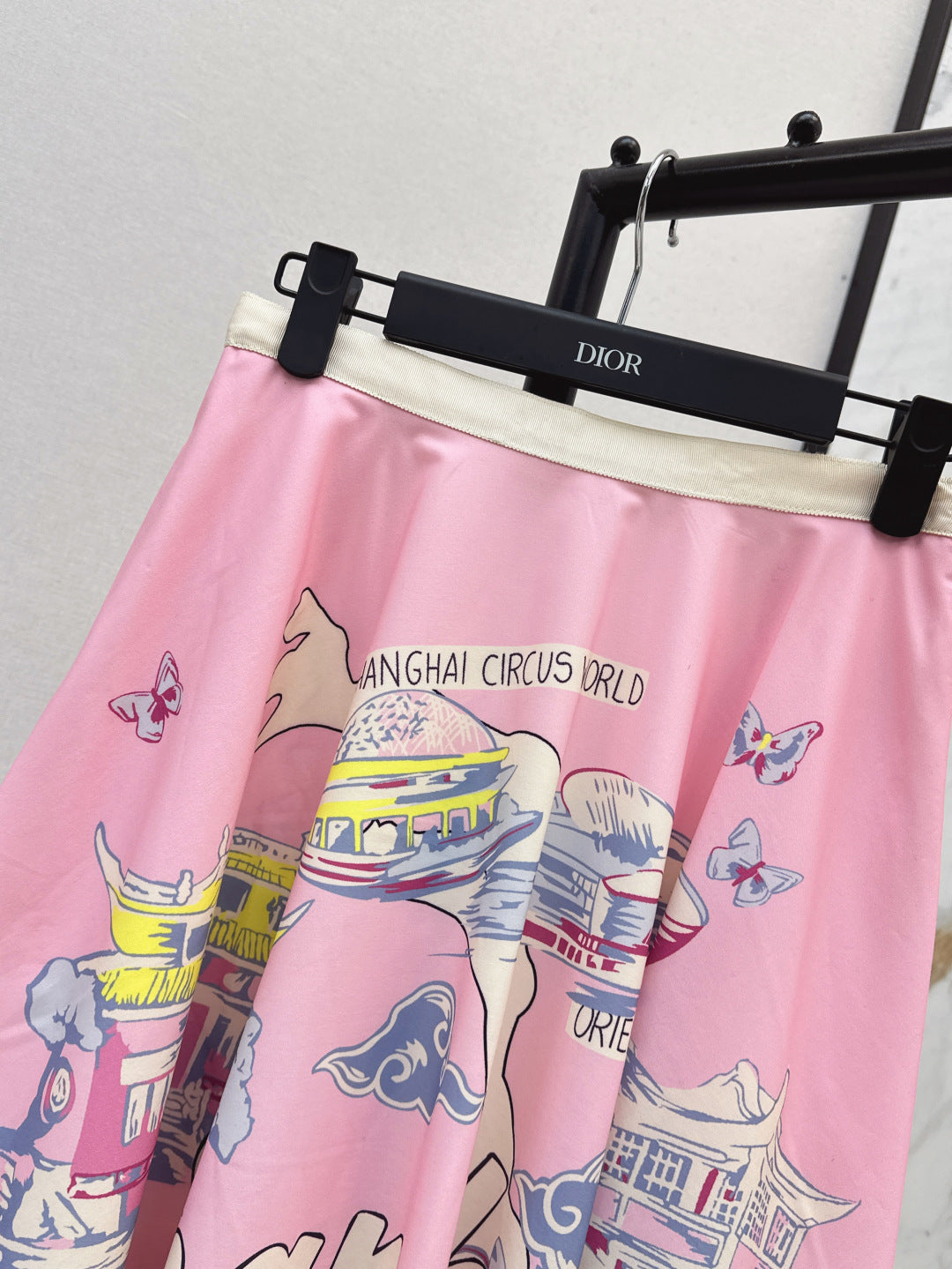 D*r 25ss print souvenir flared skirt