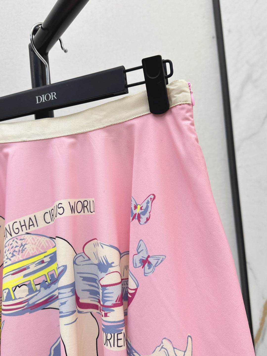 D*r 25ss print souvenir flared skirt