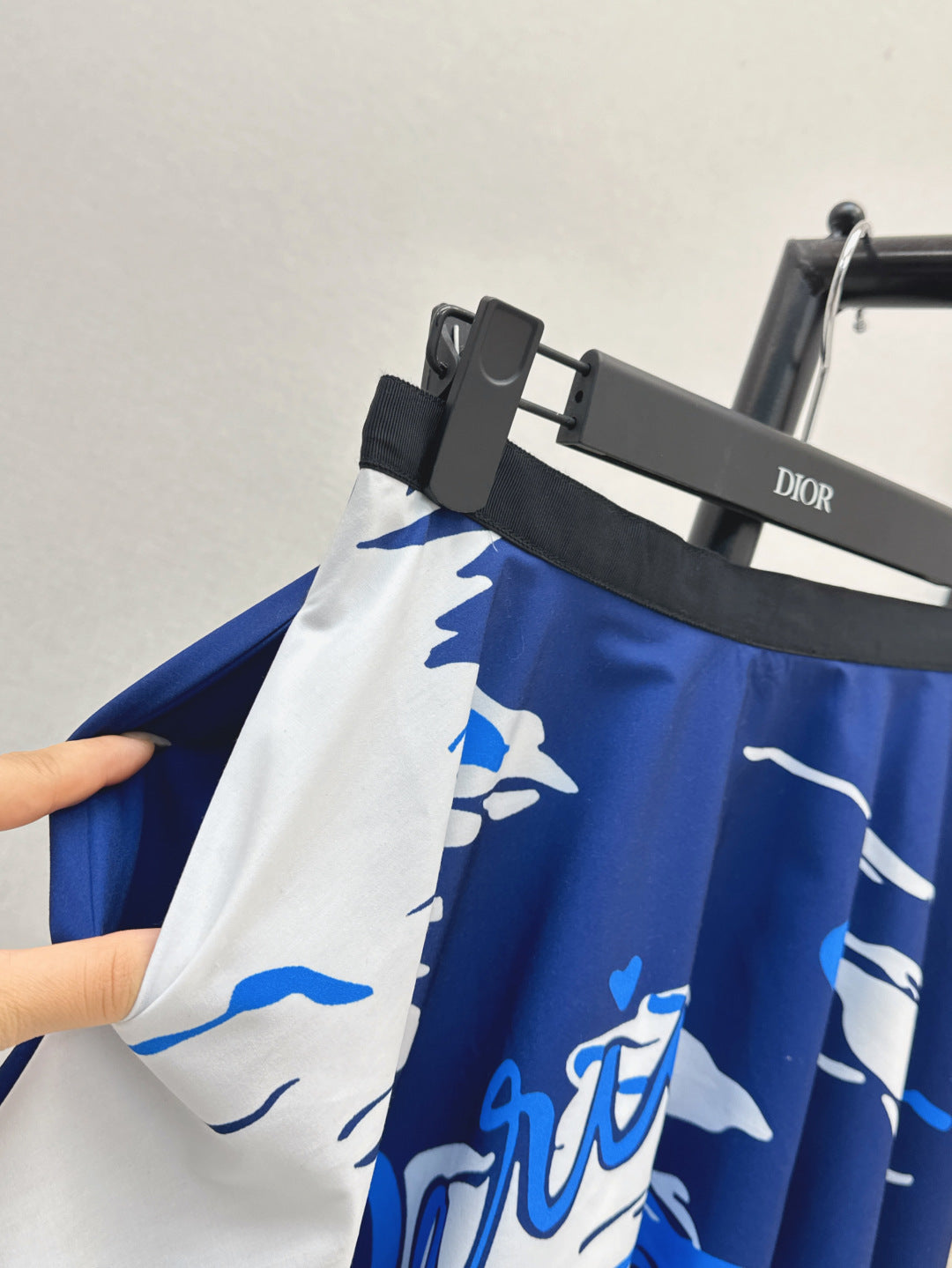 D*r 25ss print souvenir flared skirt