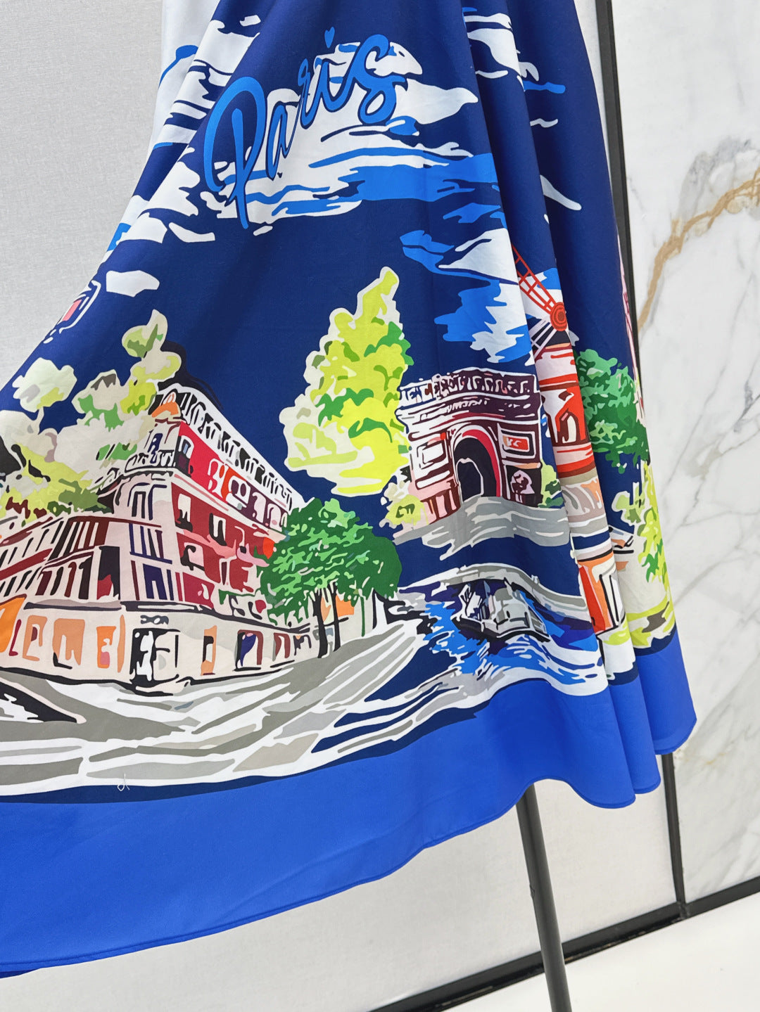 D*r 25ss print souvenir flared skirt