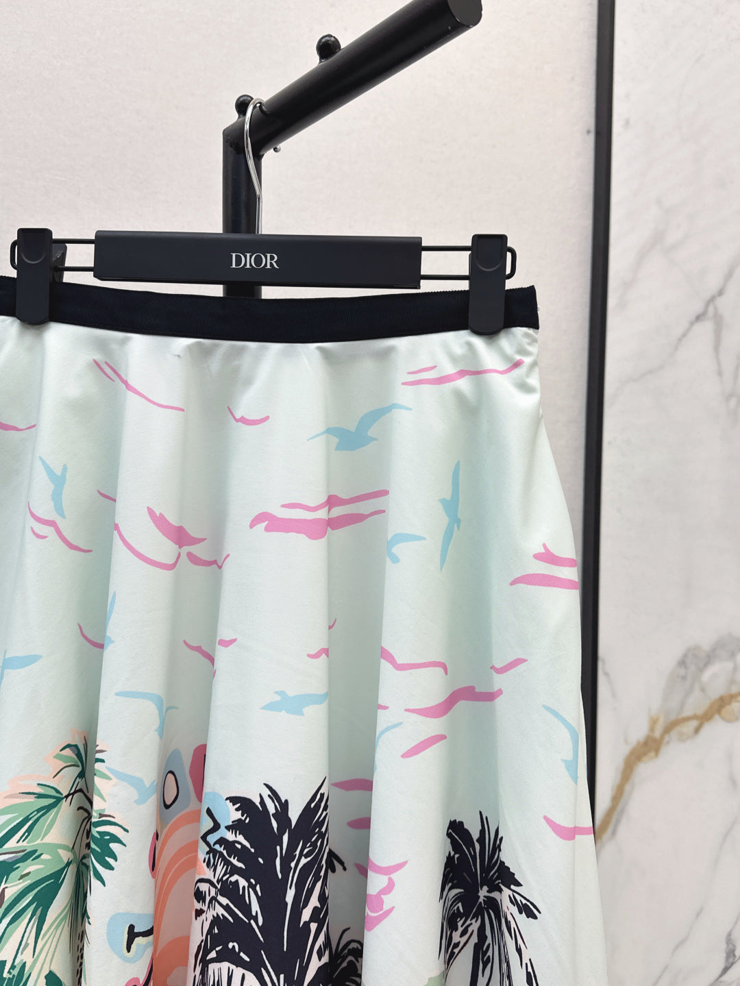 D*r 25ss print souvenir flared skirt