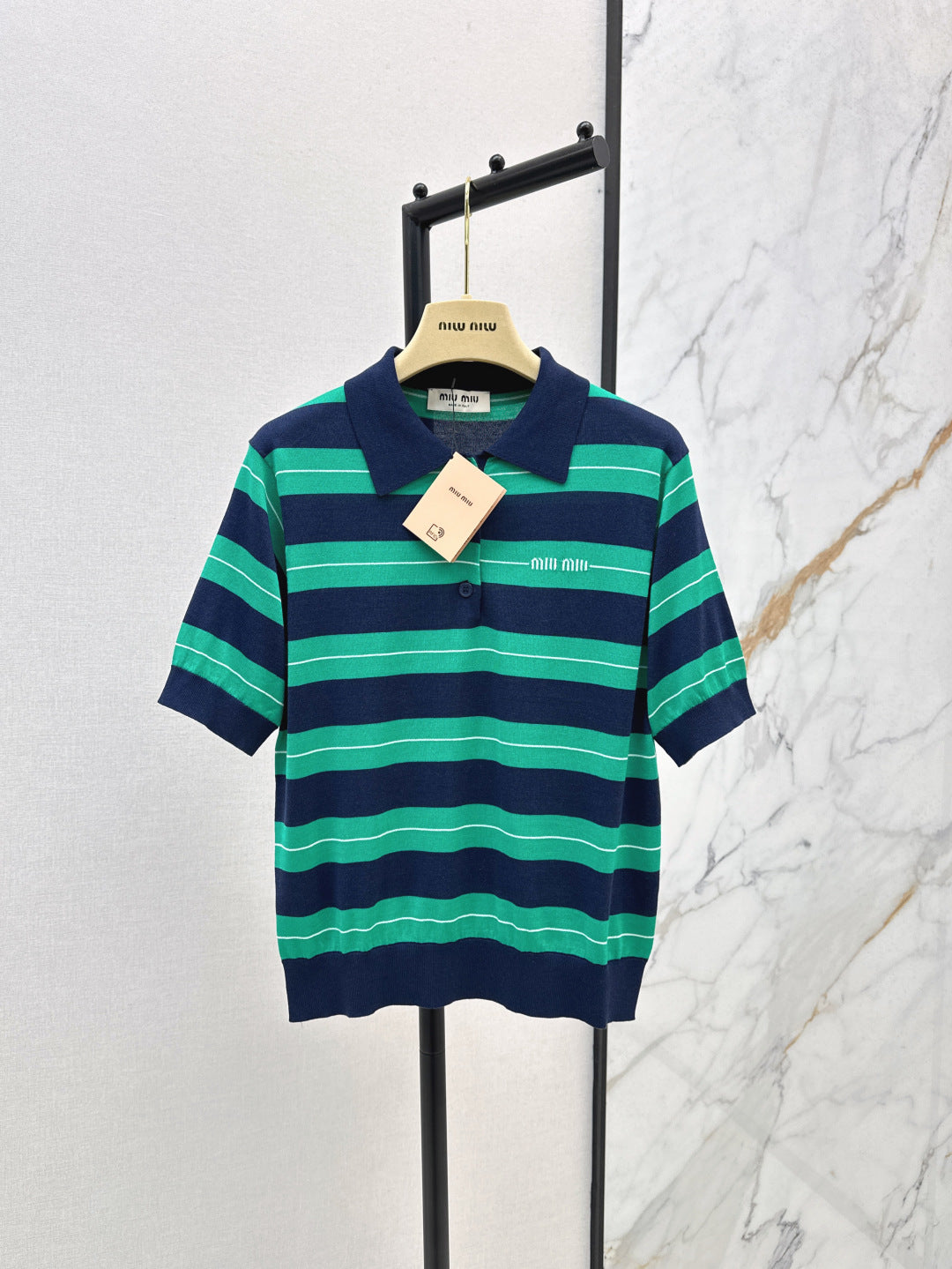 M*u 25ss cotton knit polo shirt