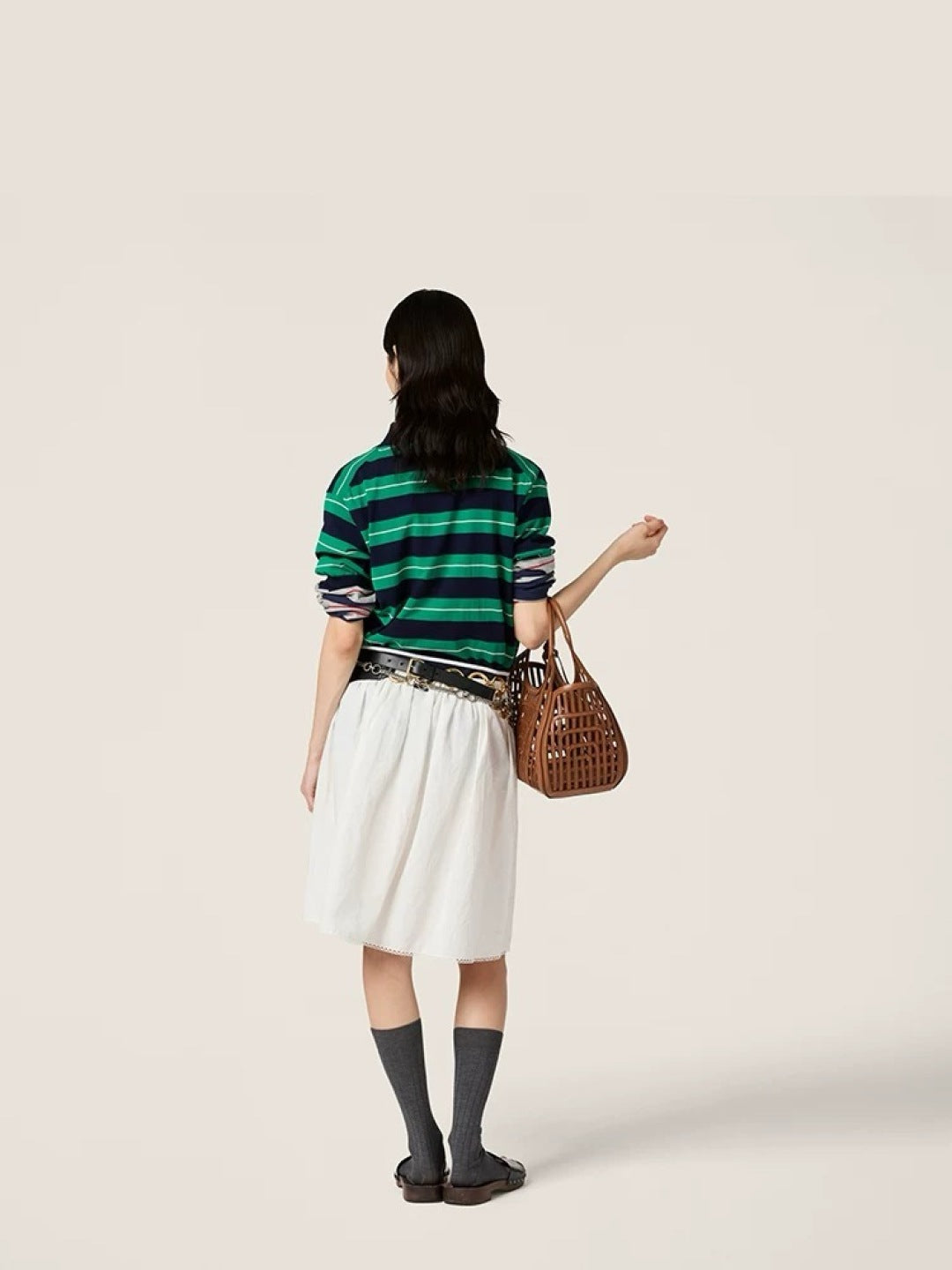 M*u 25ss cotton knit polo shirt