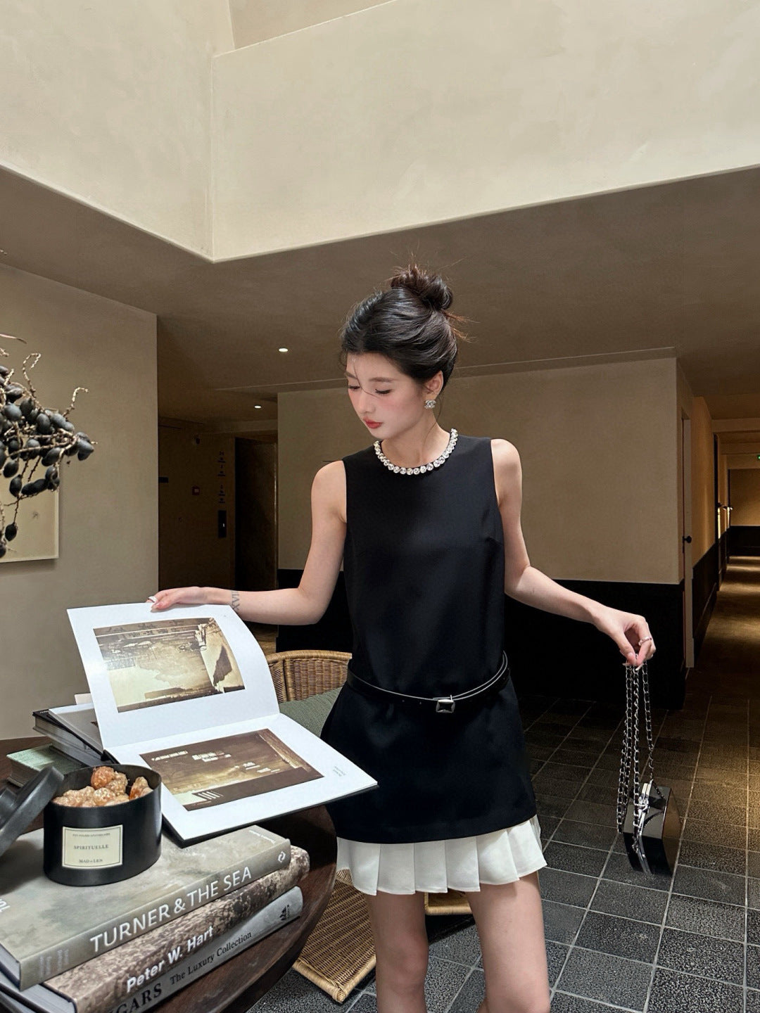 M*u 25ss beaded color-block dress