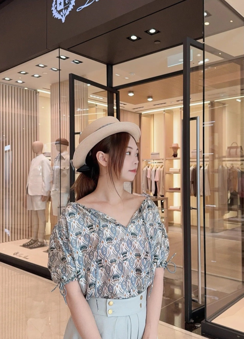 Lor*P 25ss thistle floral top