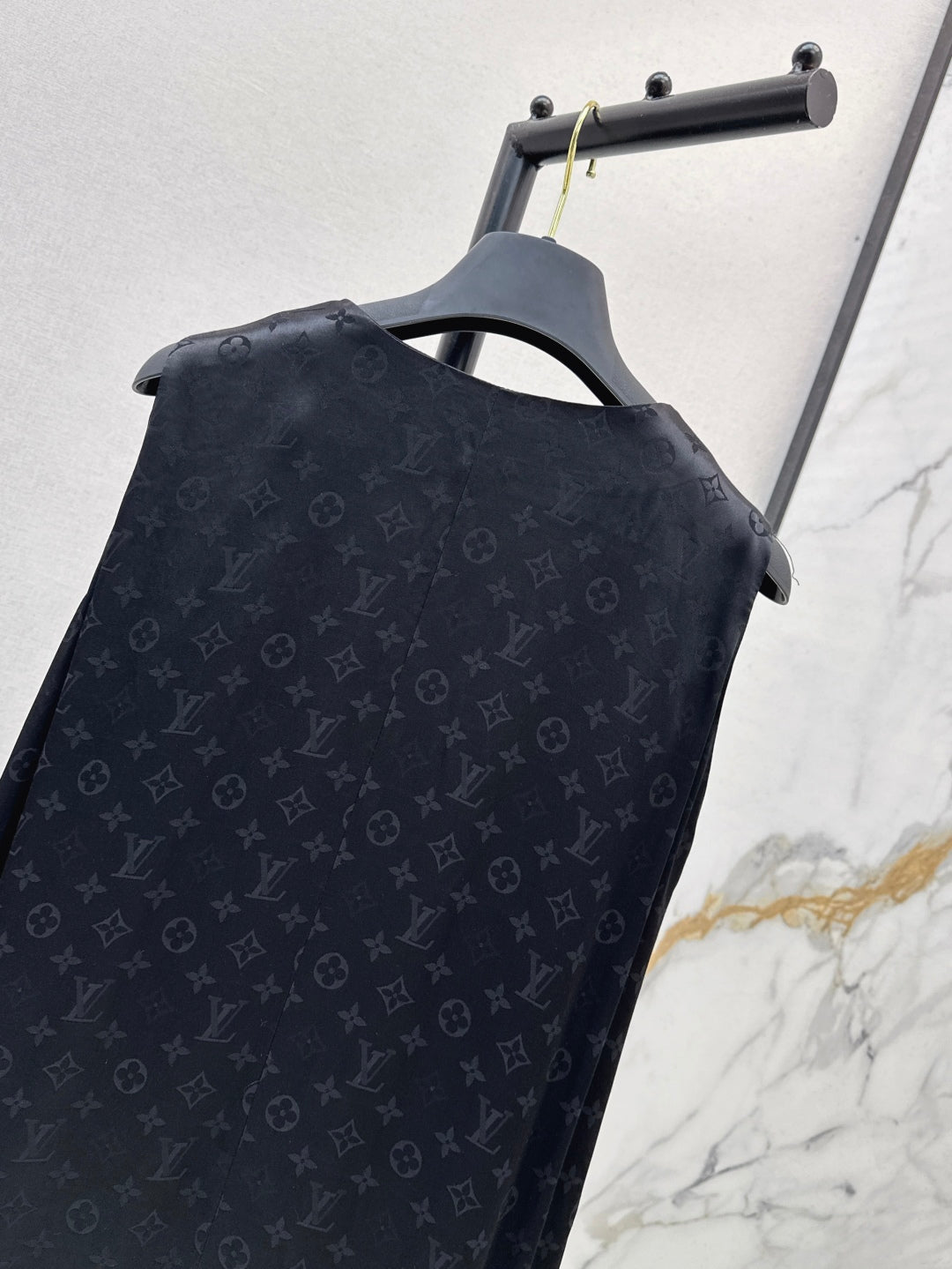 Loui* 25ss monogram zipper neckline dress