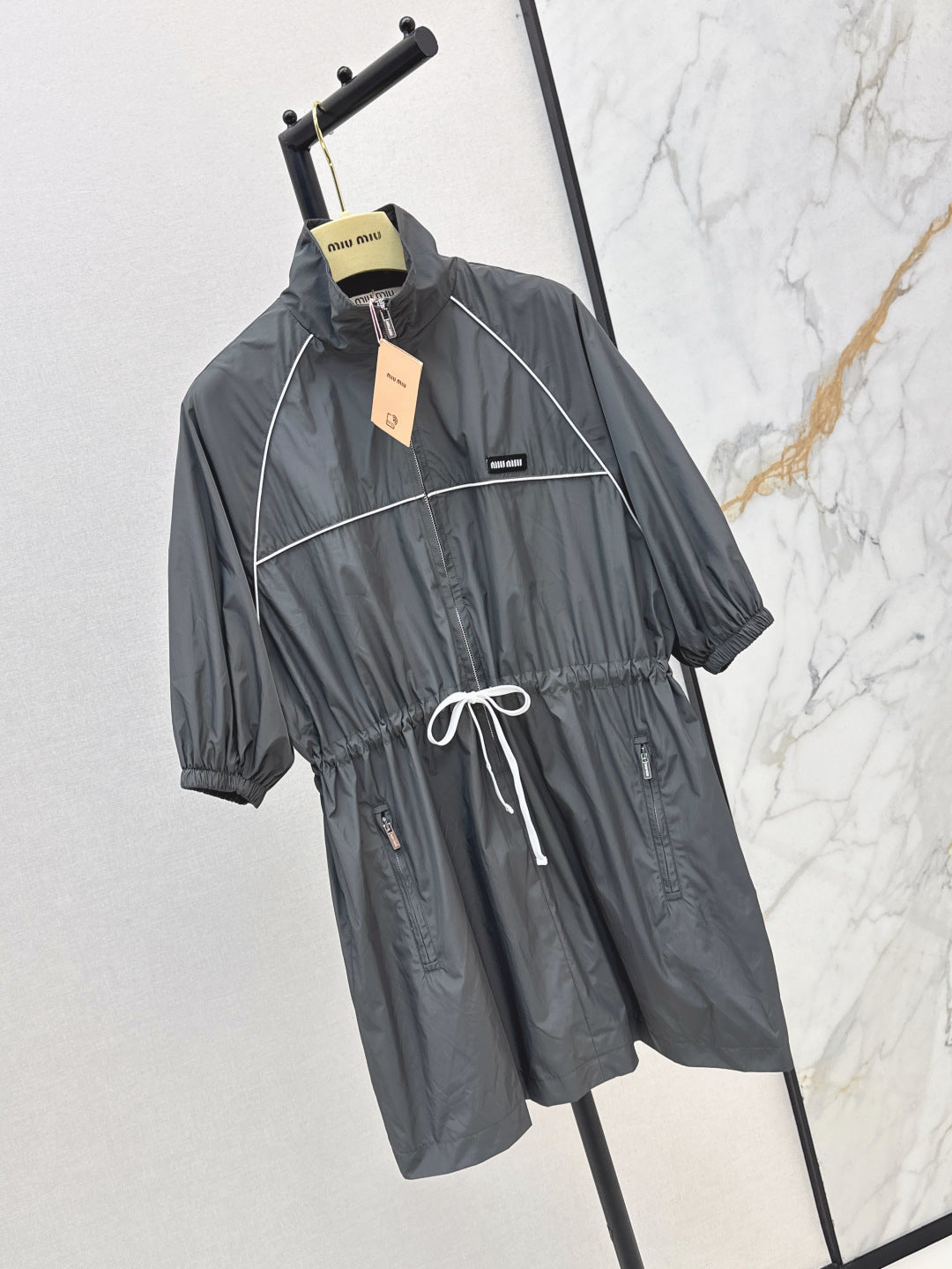 M*u 25ss tech silk mini-dress