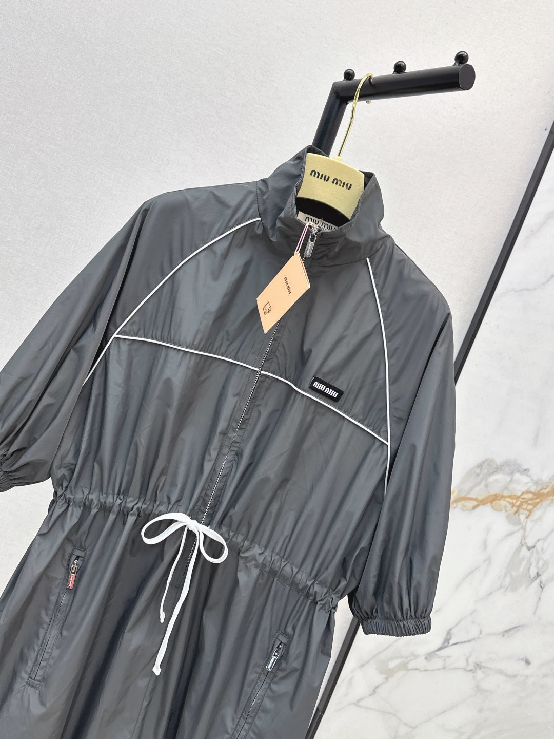 M*u 25ss tech silk mini-dress