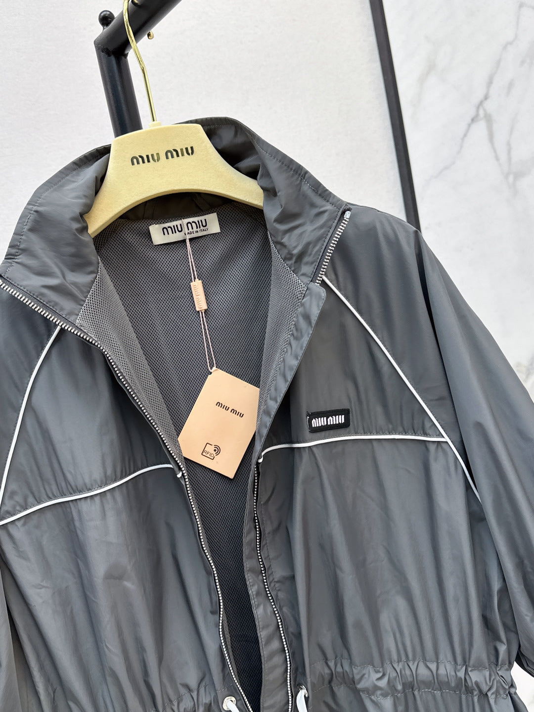 M*u 25ss tech silk mini-dress