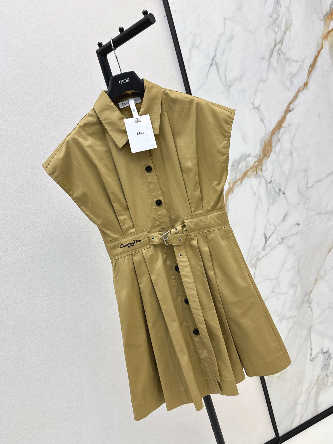 D*r 25ss short belted shirtdress
