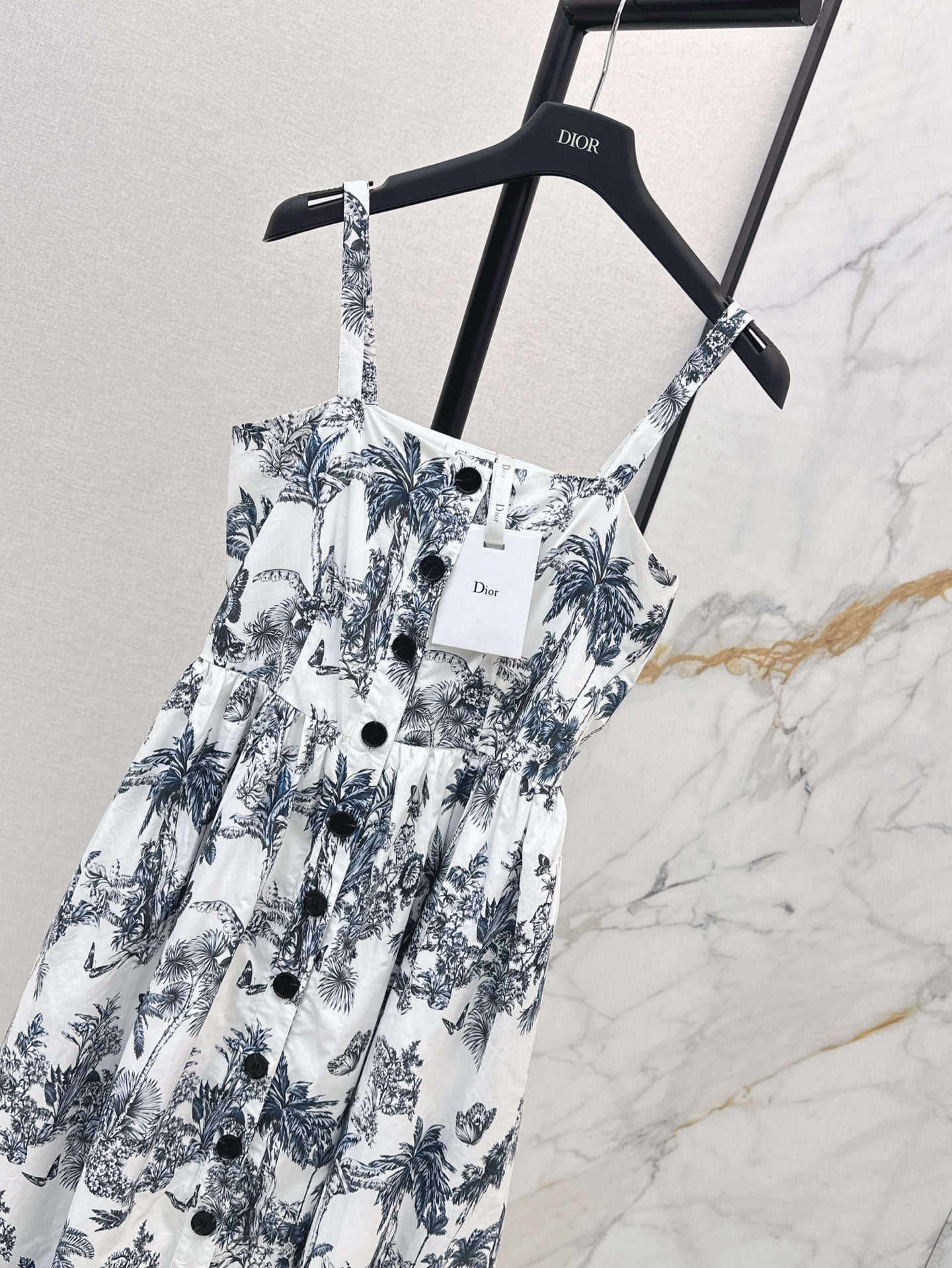 D*r 25ss print mid-length flared dress