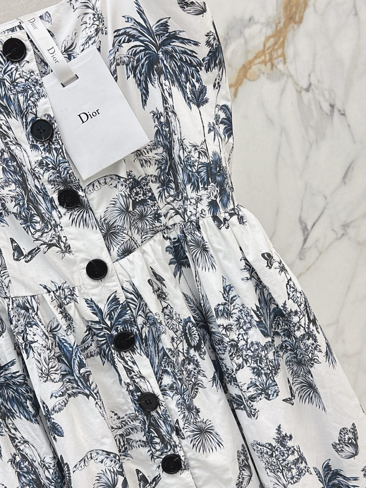 D*r 25ss print mid-length flared dress