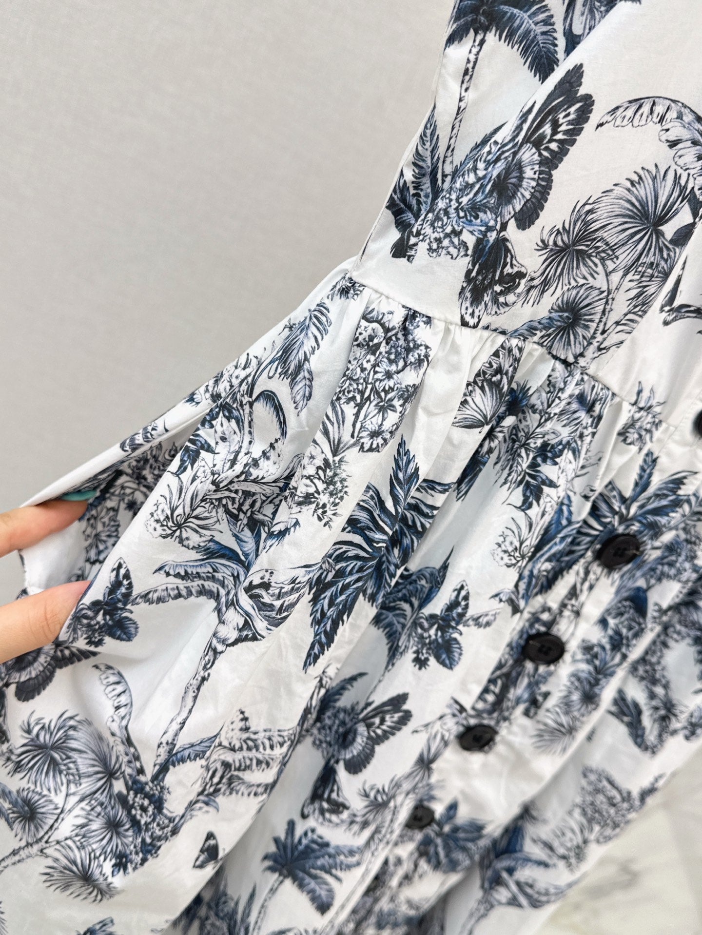 D*r 25ss print mid-length flared dress