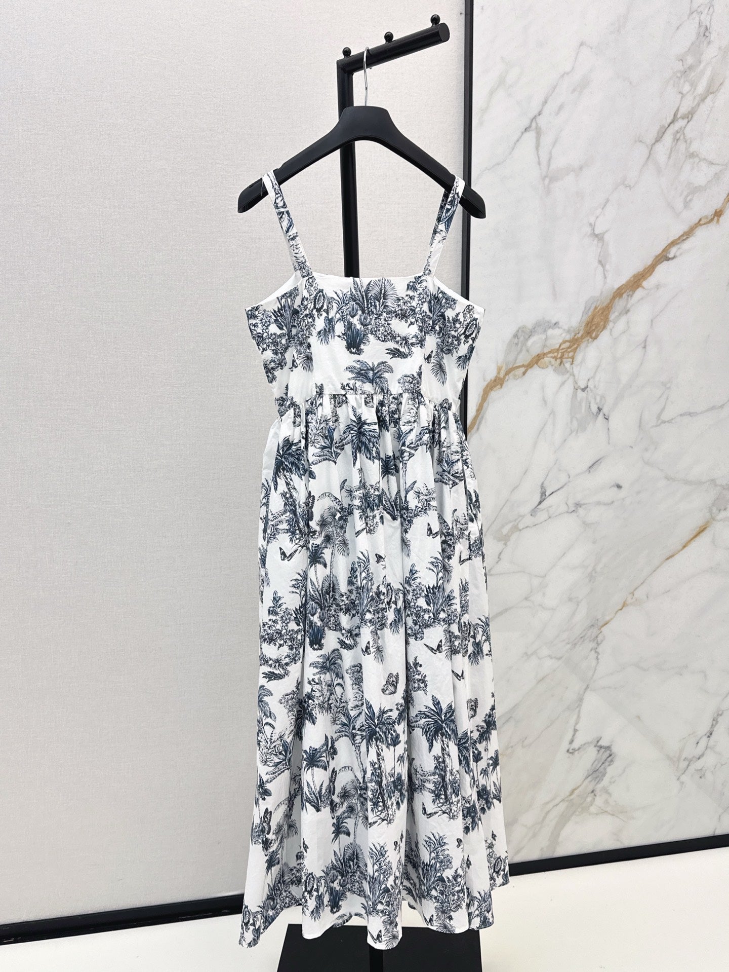 D*r 25ss print mid-length flared dress