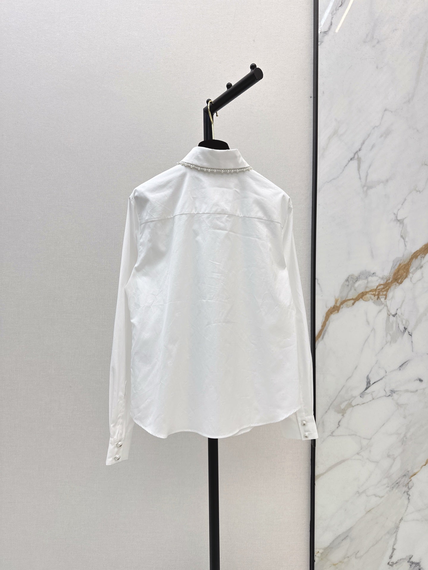 C*nel 25ss pearls cotton poplin shirt
