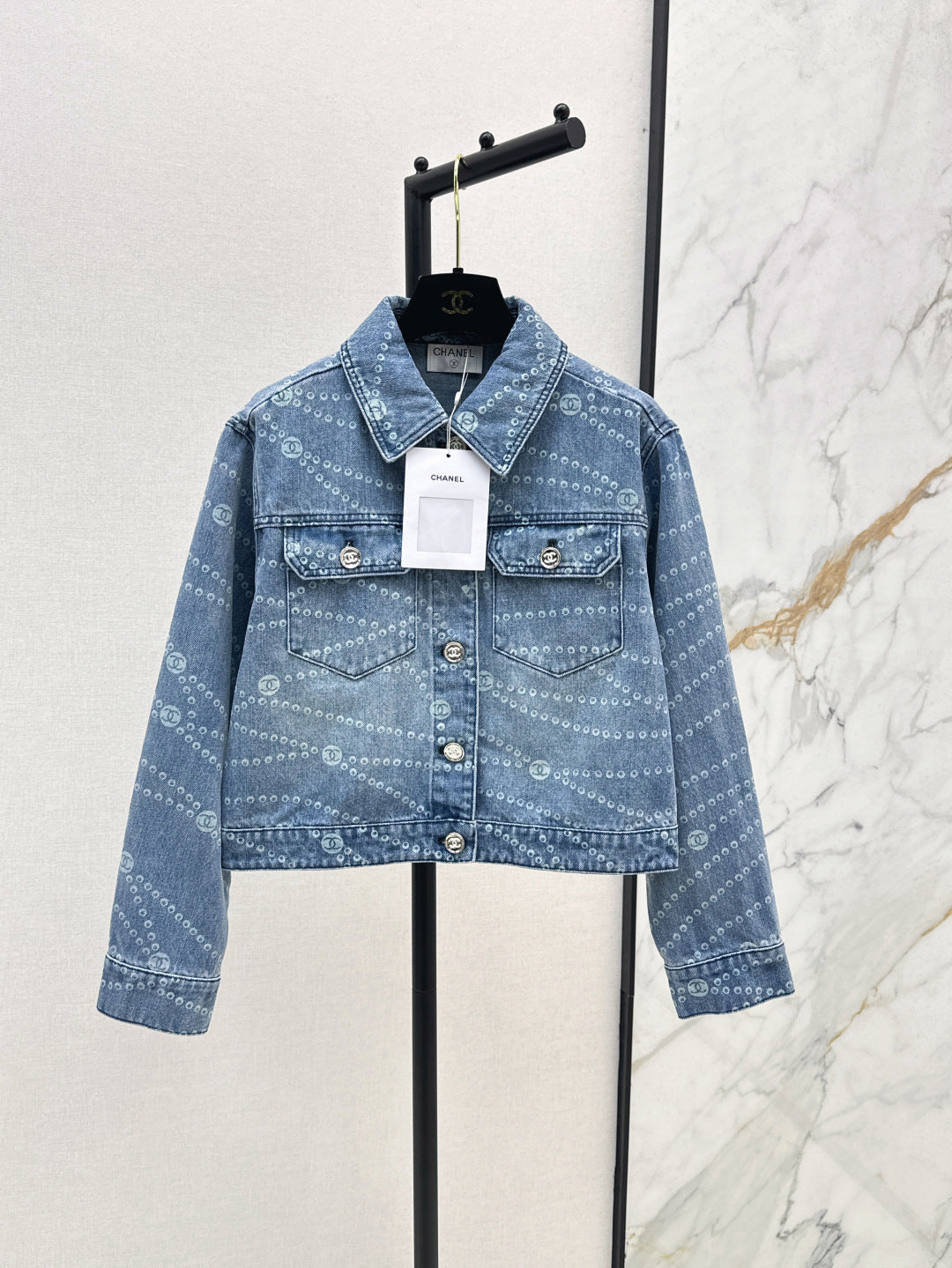 C*nel 25ss print denim jacket