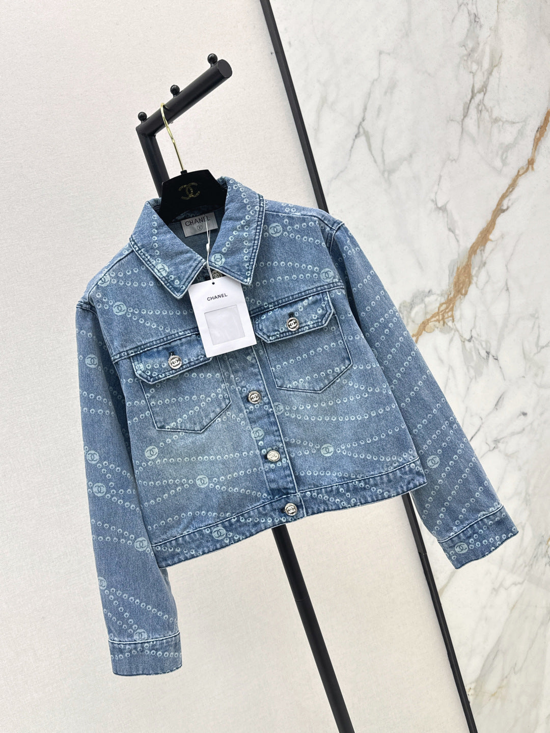 C*nel 25ss print denim jacket