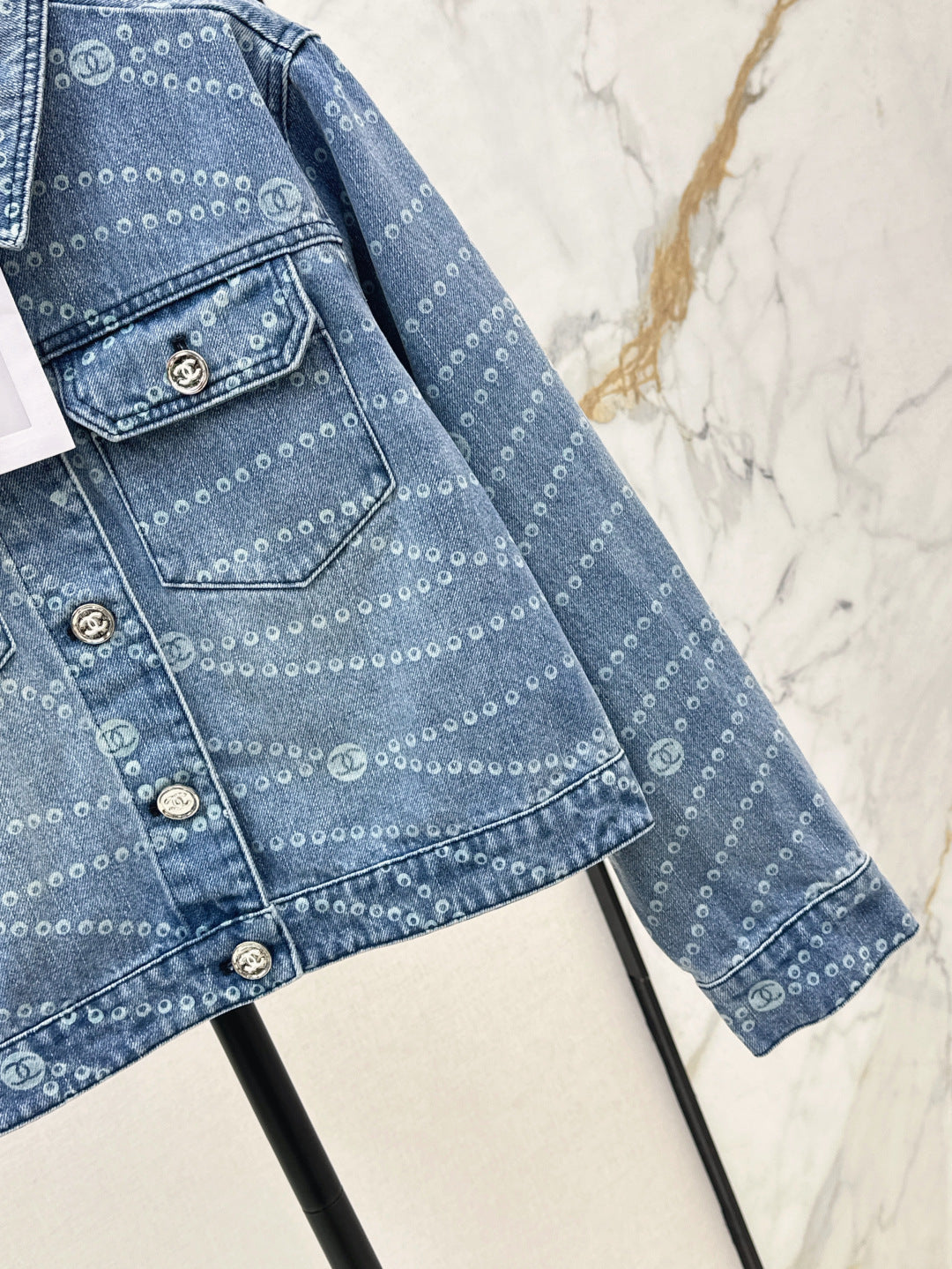 C*nel 25ss print denim jacket