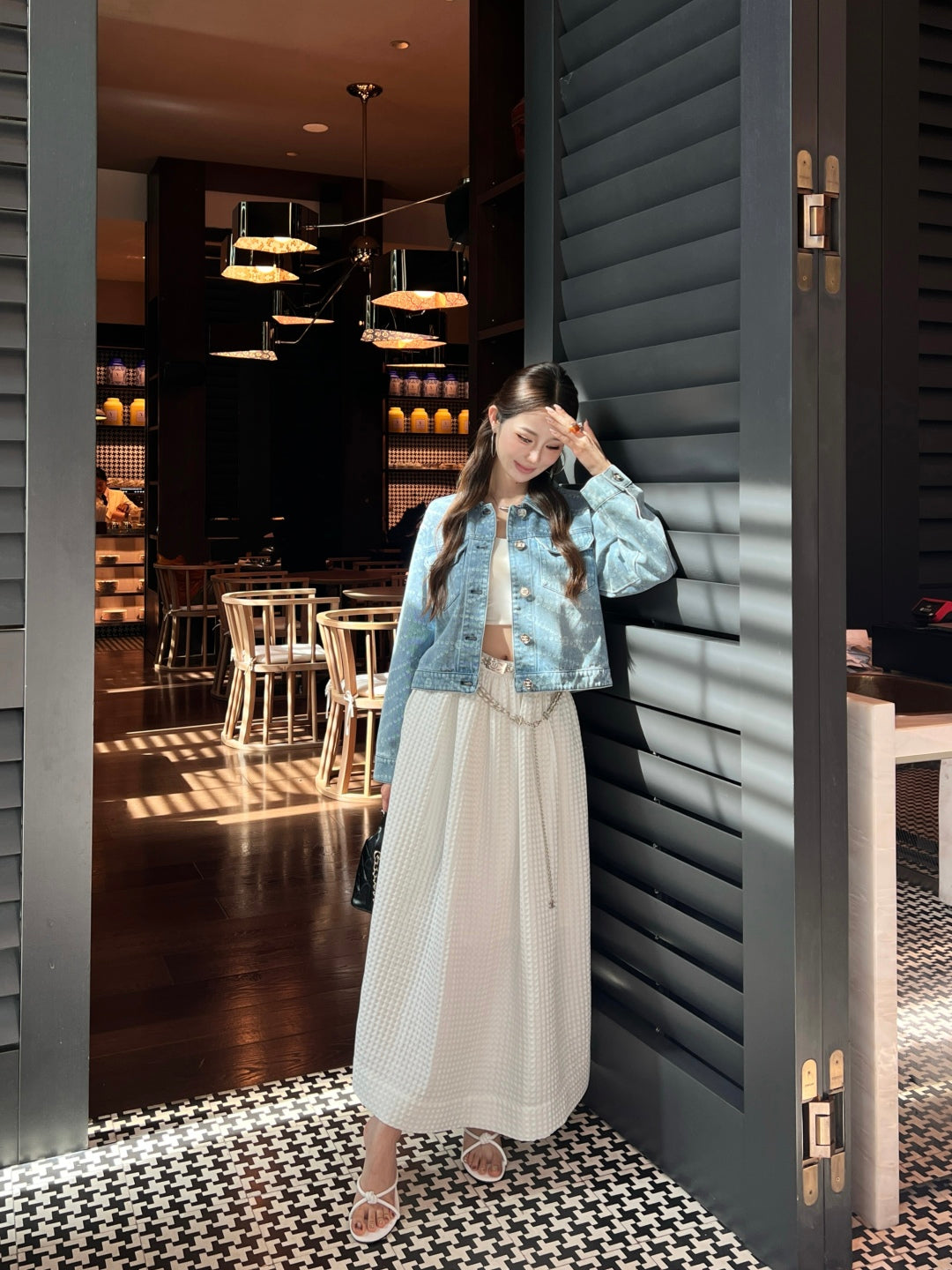 C*nel 25ss print denim jacket