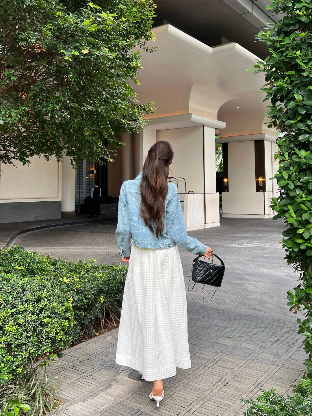 C*nel 25ss print denim jacket