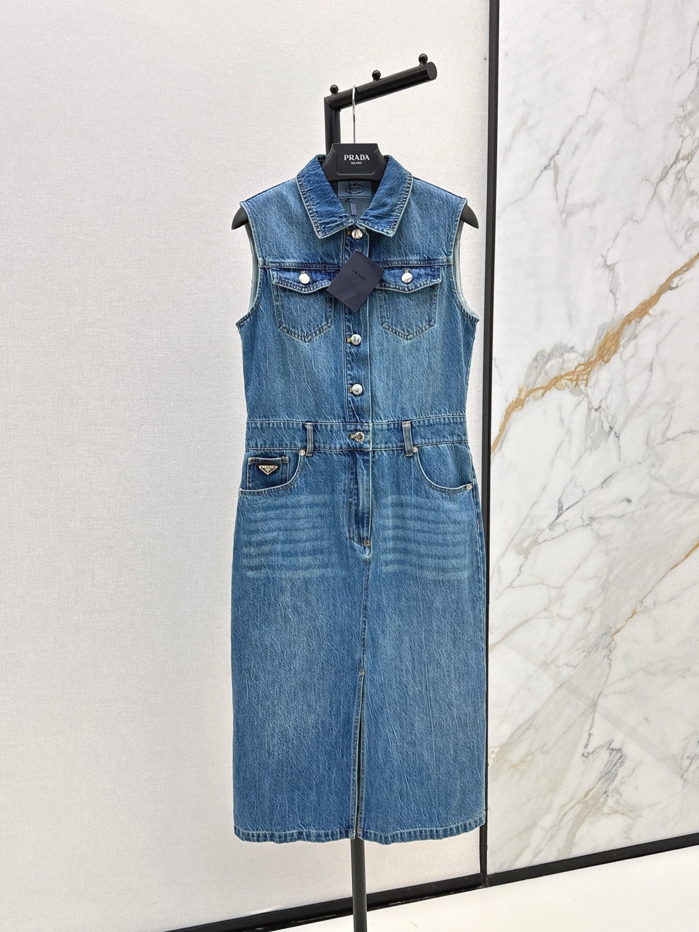 Pra* 25ss cargo denim dress