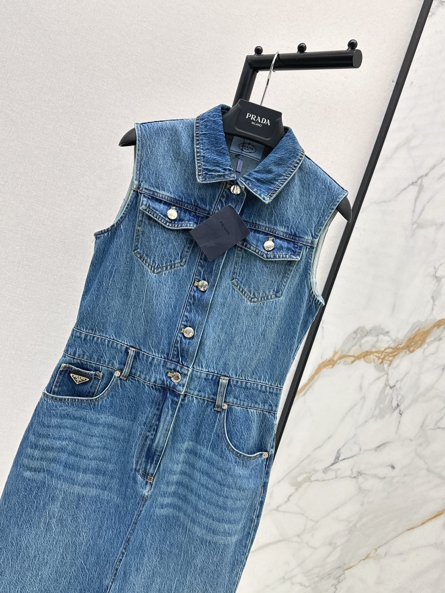 Pra* 25ss cargo denim dress