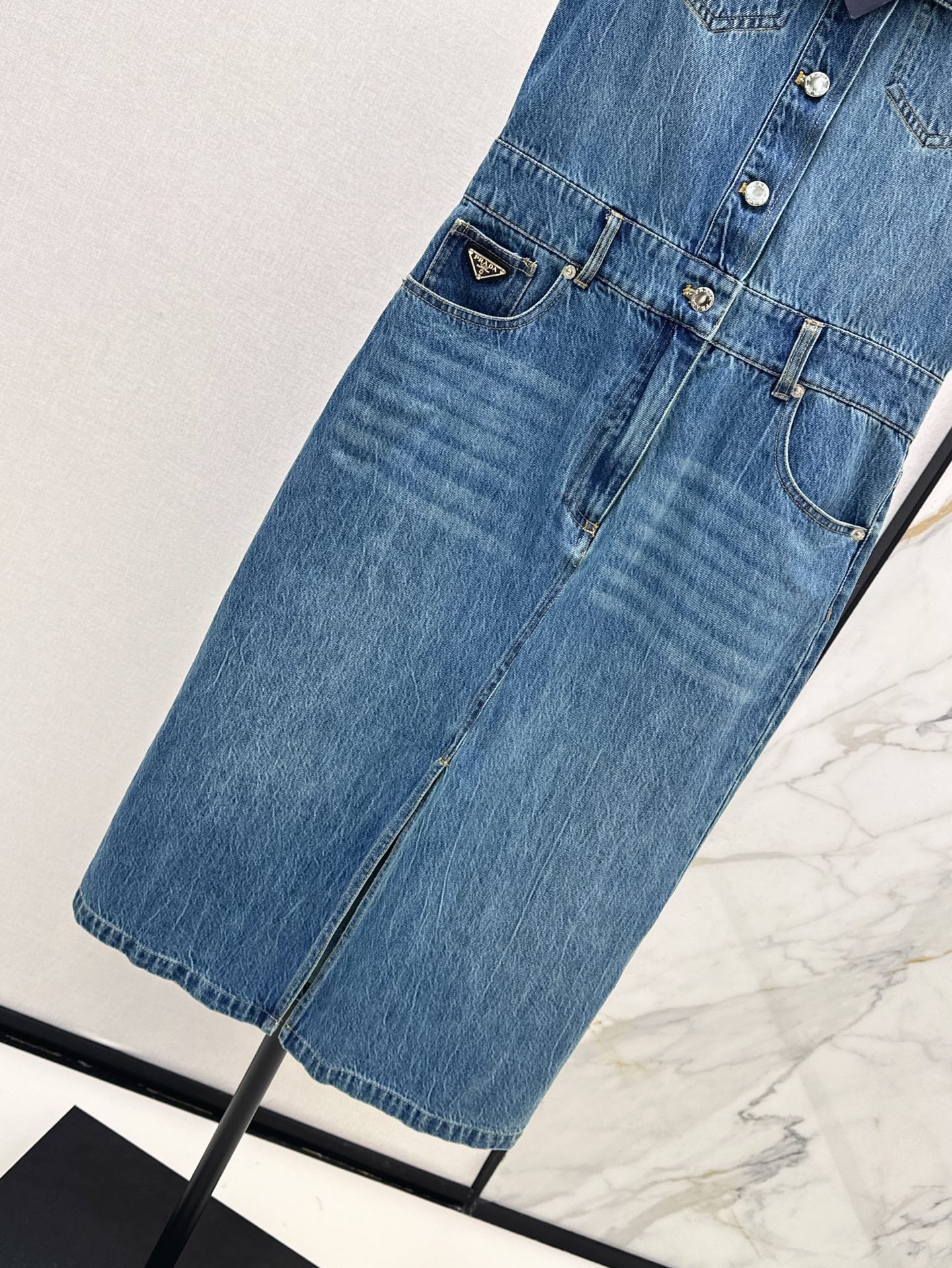 Pra* 25ss cargo denim dress