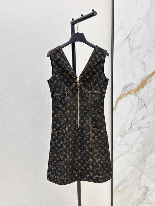 Loui* 25ss monogram denim dress