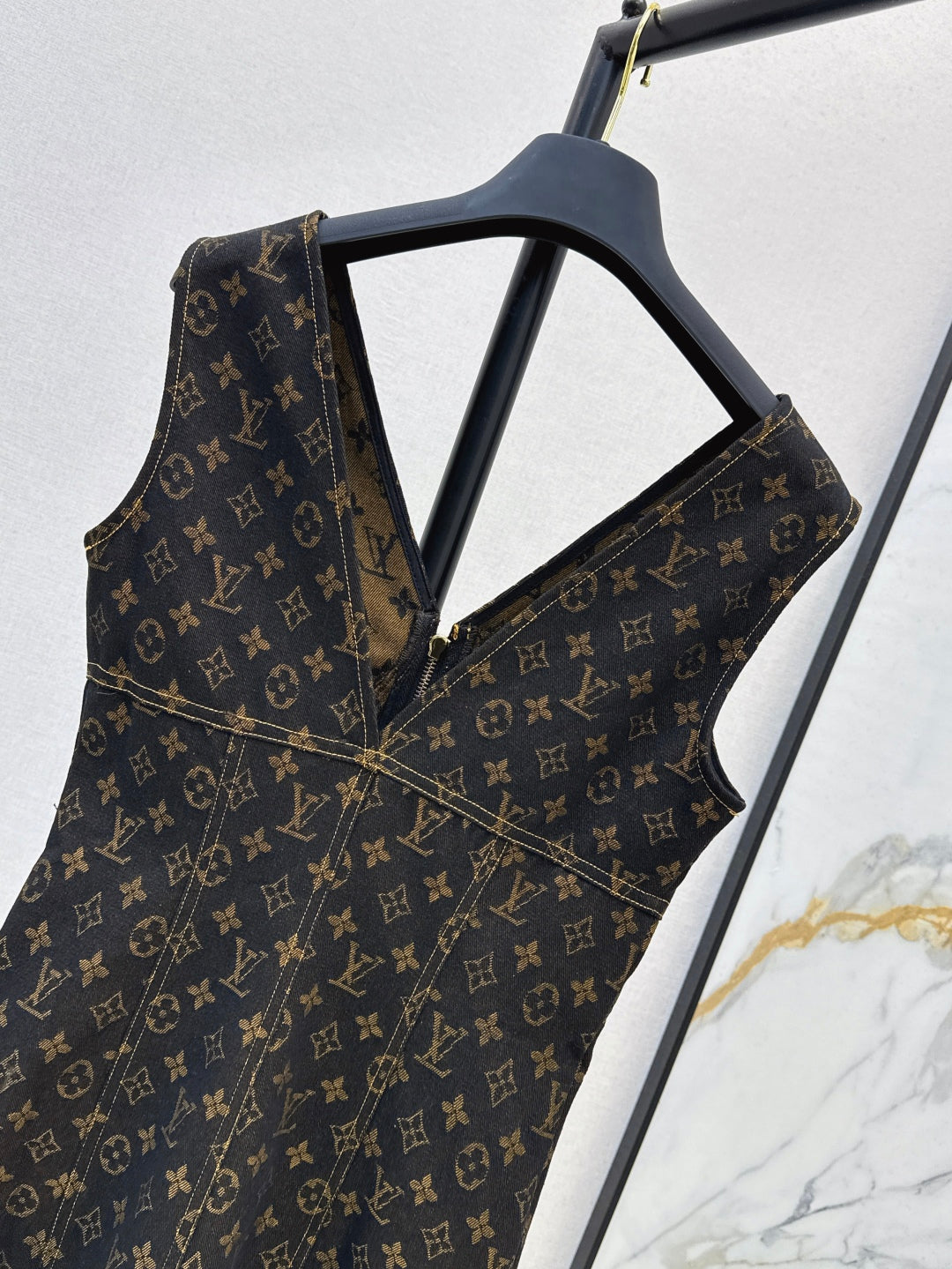 Loui* 25ss monogram denim dress