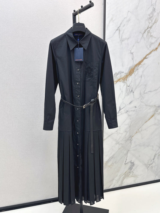 Loui* 25ss sheer insert shirtdress