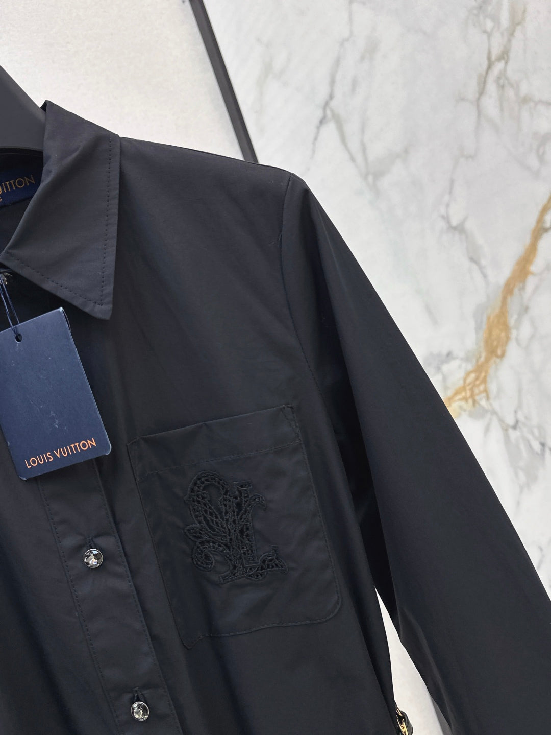 Loui* 25ss sheer insert shirtdress