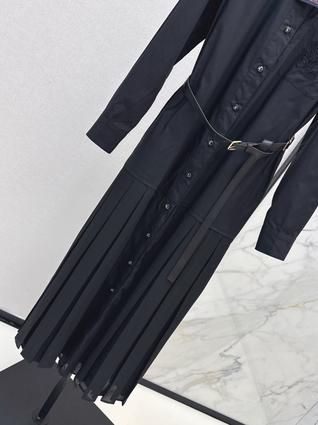 Loui* 25ss sheer insert shirtdress