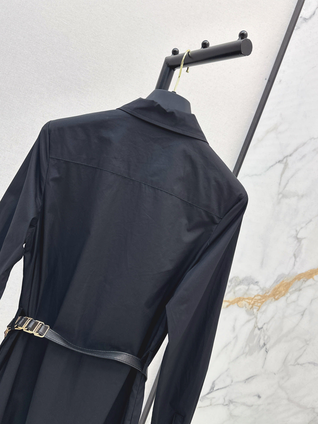 Loui* 25ss sheer insert shirtdress