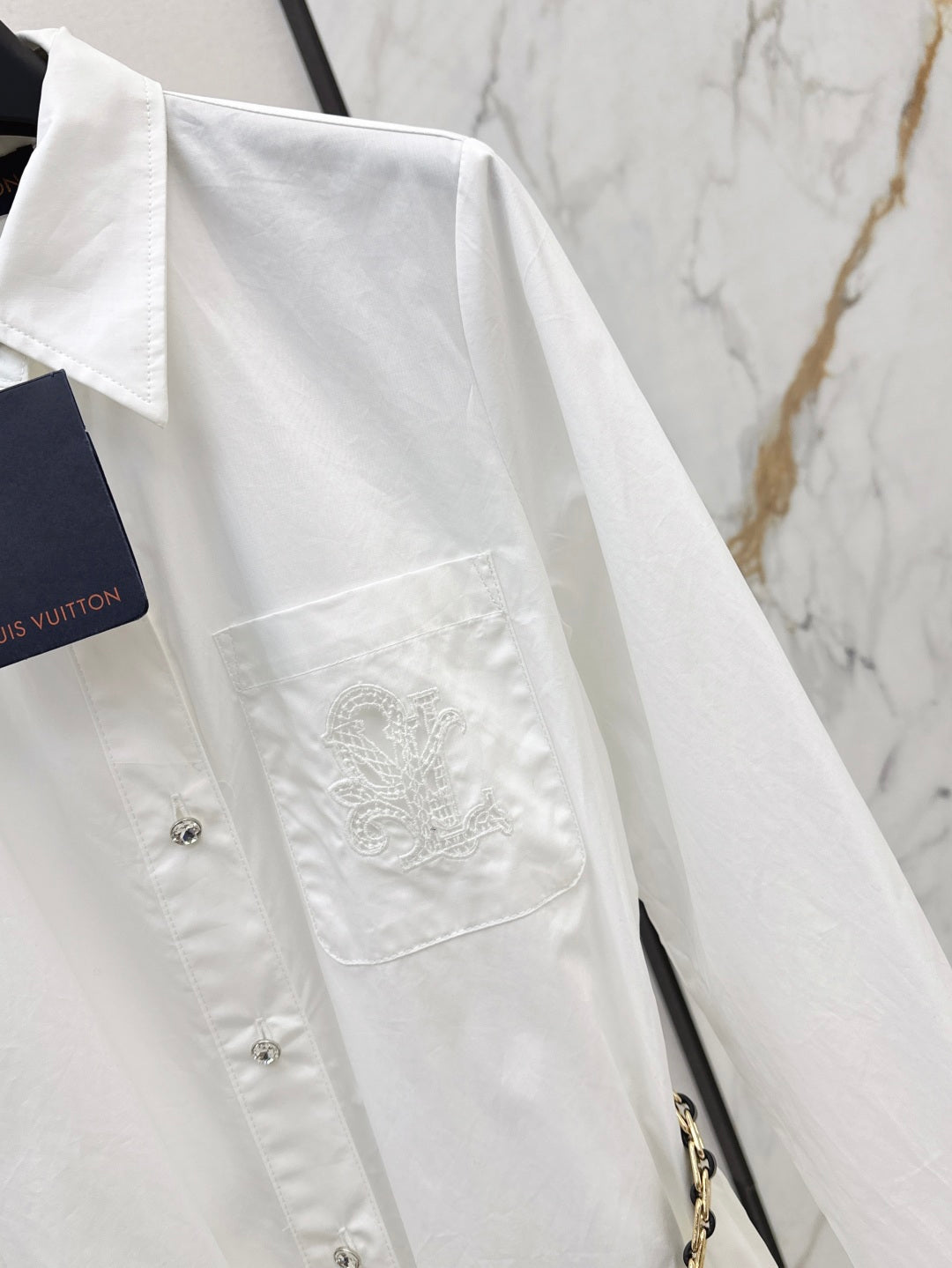 Loui* 25ss sheer insert shirtdress