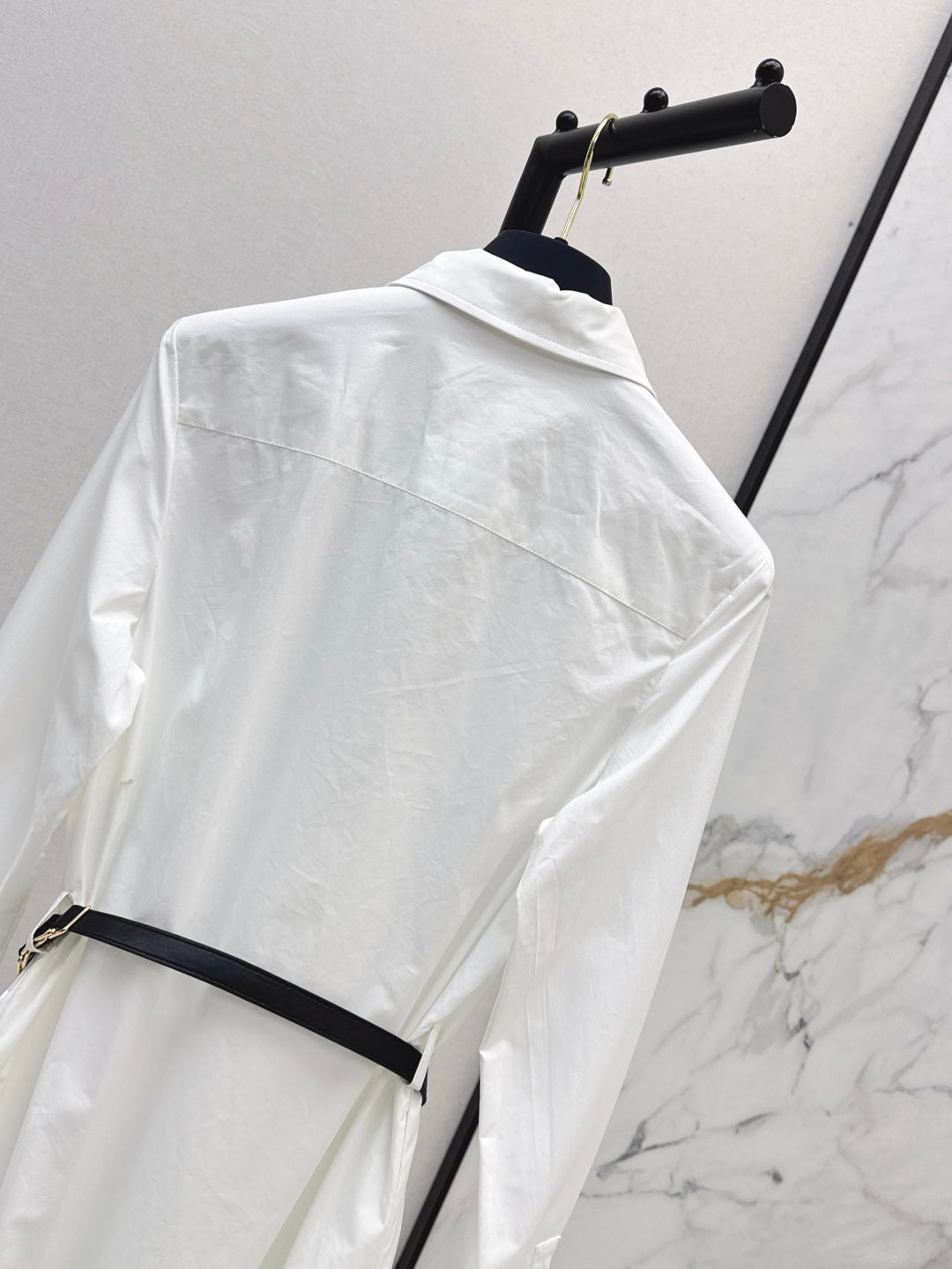 Loui* 25ss sheer insert shirtdress