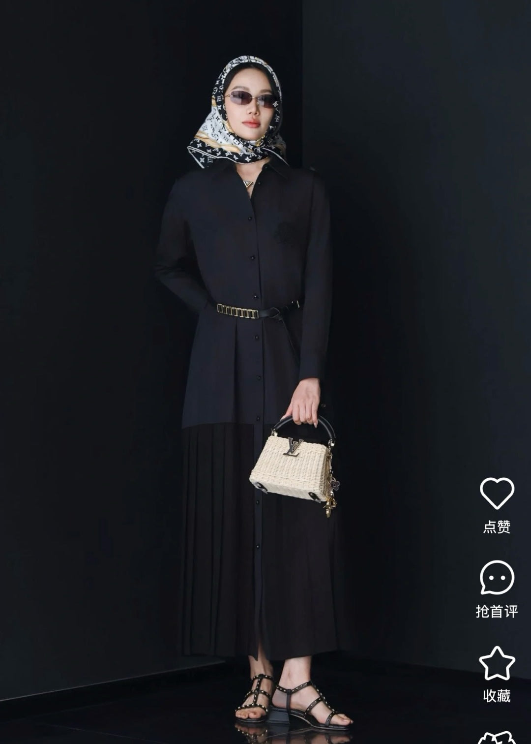 Loui* 25ss sheer insert shirtdress