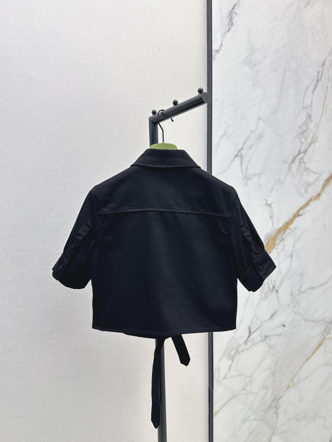 Gu* denim tied shirt with hosrebit