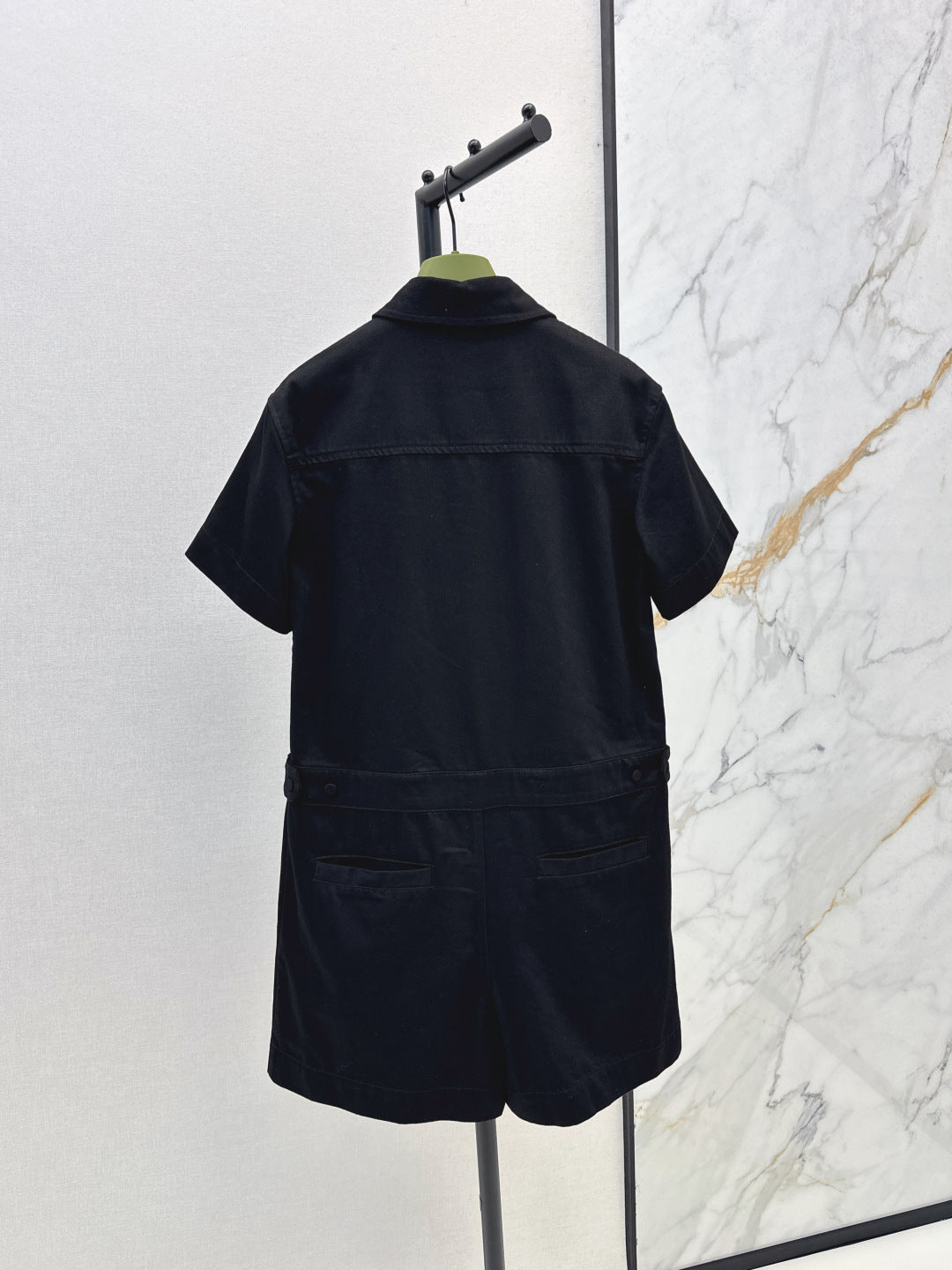 Gu* denim jumpsuit with horsebit