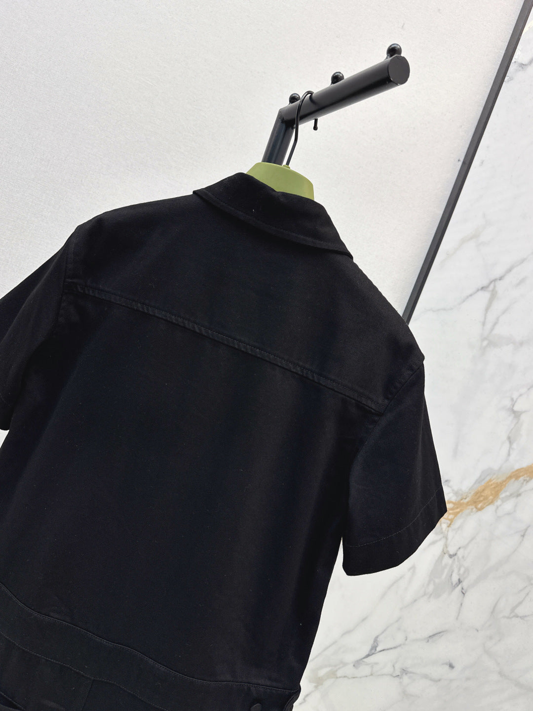 Gu* denim jumpsuit with horsebit